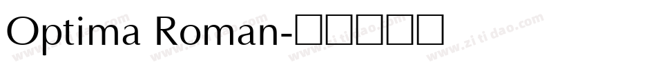 Optima Roman字体转换